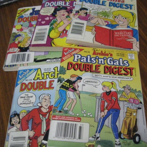 Lot of 5 Vintage Archie Double Digest Betty & Veronica Jughead Comics - Picture 2 of 6